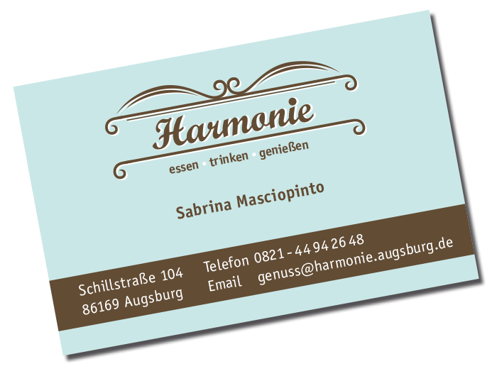 Harmonie Augsburg Visitenkarte